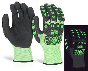 GLOVEZILLA GLOW NITRIL KESZTYŰ Zöld L