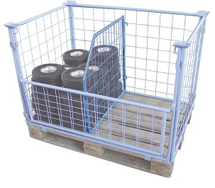 Elválasztó rács raklapmagasítóhoz, ferde