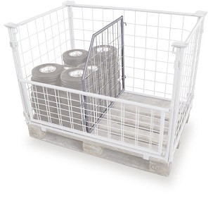 Elválasztó rács raklapmagasítóhoz, ferde, horganyzott