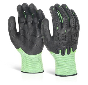 GLOVEZILLA VÁGÁSBIZTOS TELJESEN BEVONATOS ÜTÉSCSILLAPÍTÓ KESZTYŰ Zöld M