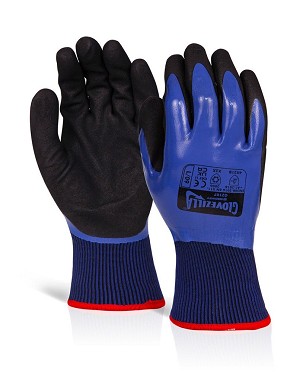 GLOVEZILLA VÍZÁLLÓ THERMAL NITRIL KESZTYŰ Kék M
