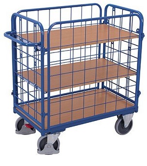 Alacsony polcos kocsi 4 oldalfallal